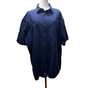 Parish Nation Short Sleeve Button Up Textured Shirt Size XL